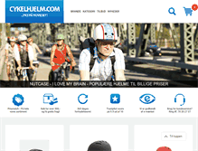 Tablet Screenshot of cykelhjelm.com